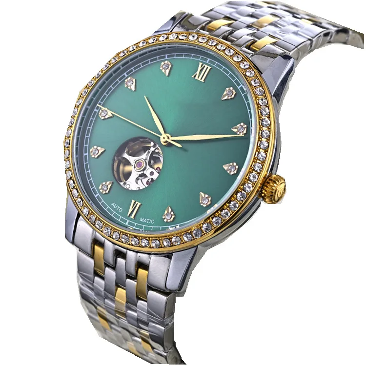 Korean-Style Diamond-Embedded Mechanical Watch Luxury Foreign Trade Steel Belt Labor Men's Watch Swiss Automatic Business
Korean-Style Diamond-Embedded Mechanical Watch Luxury Foreign Trade Steel Belt Labor Men's Watch Swiss Automatic Business