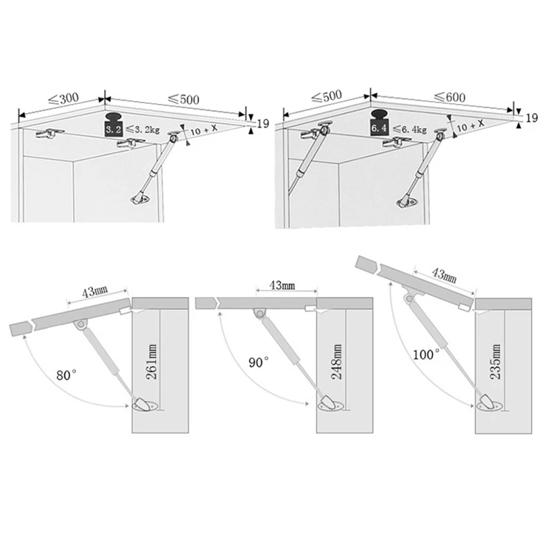 Spring Hydraulic Home Support Door Gas Lift Pneumatic Stay or Cabinet Closet Door Expansion Support Rod
Spring Hydraulic Home Support Door Gas Lift Pneumatic Stay or Cabinet Closet Door Expansion Support Rod