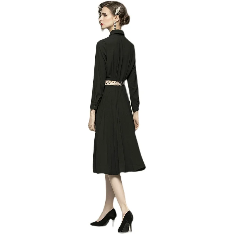 New Arrivals 2021 Spring Turn Down Collar Flared Print Vintage Dress Women Fashion Clothes Vestidos Robe
New Arrivals 2021 Spring Turn Down Collar Flared Print Vintage Dress Women Fashion Clothes Vestidos Robe