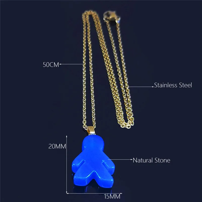 2021 Boy Blue Natural Stone Stainless Steel Chain Necklace Men Gold Color Pendant Necklace Jewelry collares mujer NXS04
2021 Boy Blue Natural Stone Stainless Steel Chain Necklace Men Gold Color Pendant Necklace Jewelry collares mujer NXS04