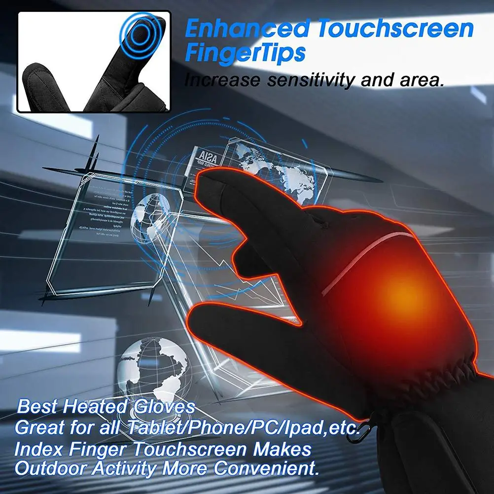 Winter Heated Gloves Waterproof Electric Thermal Glove Non-slip Breathable Electric Cycling Gloves for Mountain Skiing Hiking
Winter Heated Gloves Waterproof Electric Thermal Glove Non-slip Breathable Electric Cycling Gloves for Mountain Skiing Hiking