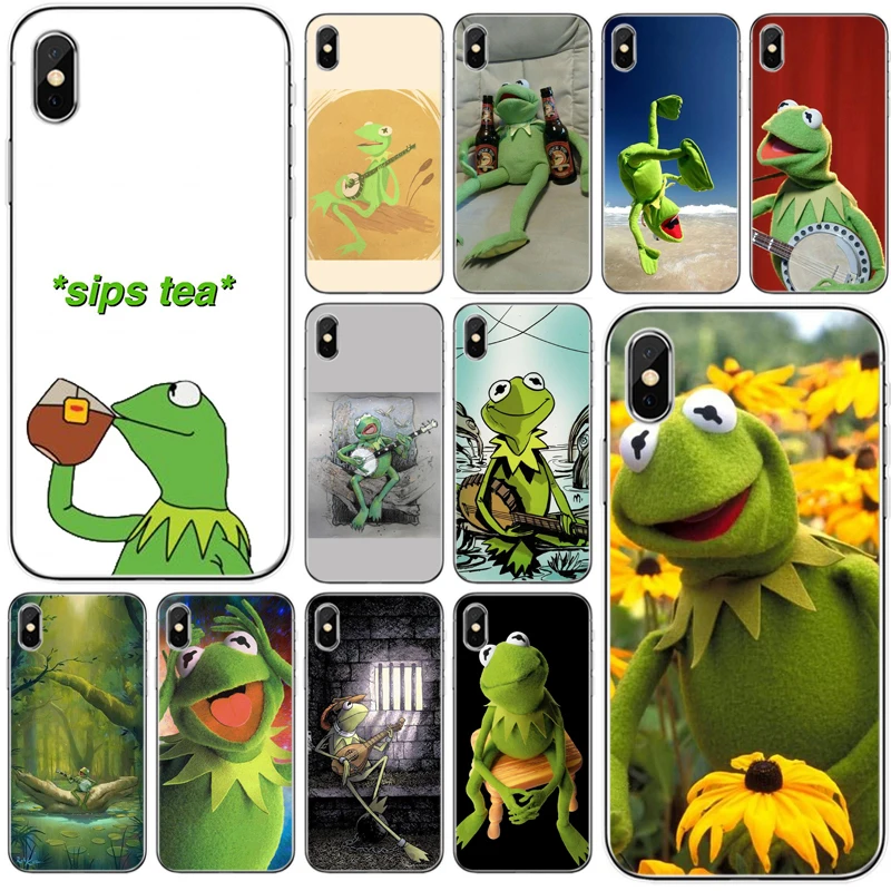 Забавный Мягкий силиконовый чехол Kermit the frog для iPhone 11 Pro 7Plus 7 5 6 6S 8 8Plus X XS Max|Бамперы|