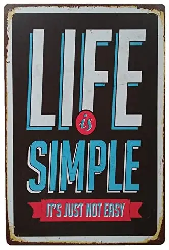 FOEMXIEN Live is Simple;Tin Sign Wall Retro Metal Bar Pub Poster Metal 11.87.9in
FOEMXIEN Live is Simple;Tin Sign Wall Retro Metal Bar Pub Poster Metal 11.87.9in
