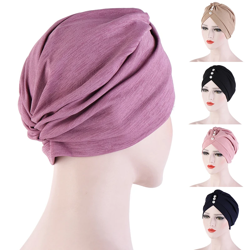 Pearl Beaded India Hijab Turban Elastic Folds Muslim Hat Chemo Cancer Cap Headwrap Solid Bandanas Knot New Sleep Hat Headwear
Pearl Beaded India Hijab Turban Elastic Folds Muslim Hat Chemo Cancer Cap Headwrap Solid Bandanas Knot New Sleep Hat Headwear