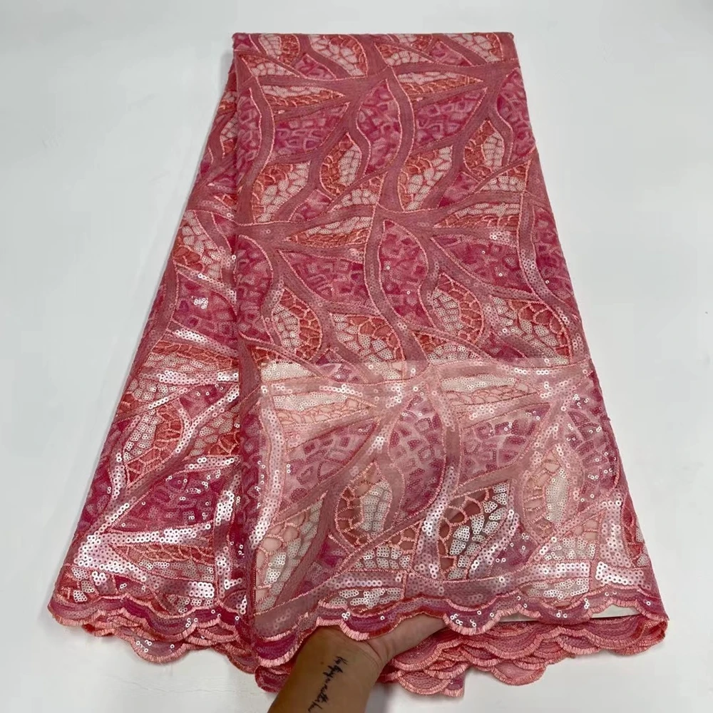 Latest Hot Sale 2021 Stunning Pink Color African Embroidery Sequence Sequins Tulle Lace Fabric Nigerian Style Party
Latest Hot Sale 2021 Stunning Pink Color African Embroidery Sequence Sequins Tulle Lace Fabric Nigerian Style Party