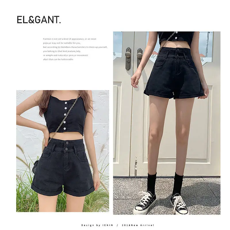 Summer Casual Shorts Jeans For Women High Waist Denim Woman Jean Hole Ripped High Waist Short Feminino Black Blue White
Summer Casual Shorts Jeans For Women High Waist Denim Woman Jean Hole Ripped High Waist Short Feminino Black Blue White