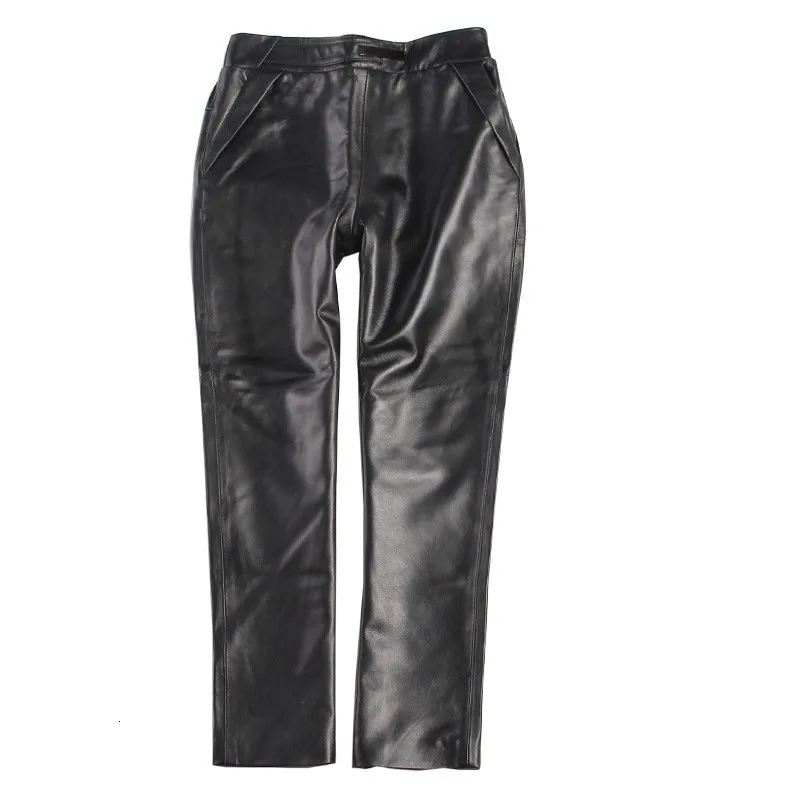 New black women's leather real lamb size elastic pencil pants ankle length office women's pants women
New black women's leather real lamb size elastic pencil pants ankle length office women's pants women