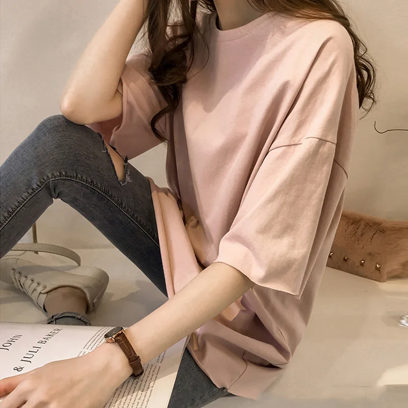 Women's Plus Size T-shirt Tees Female Short Sleeve Casual Top Summer Women Colorful Clothes T-shirts Cotton Tops 3028 03
Women's Plus Size T-shirt Tees Female Short Sleeve Casual Top Summer Women Colorful Clothes T-shirts Cotton Tops 3028 03