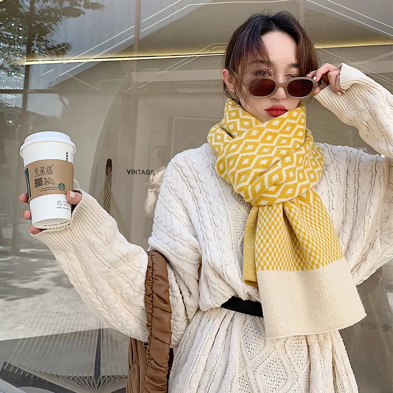 KOI LEAPING Autumn and winter new Color matching warm scarf women fashion wild knitted wool thickened student bib shawl
KOI LEAPING Autumn and winter new Color matching warm scarf women fashion wild knitted wool thickened student bib shawl