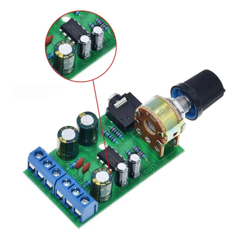 Mini DC 3.7-12V 5V TDA2822M 2.0-CH Stereo Audio Power Amplifier Board 3.5mm AUX Module 
Mini DC 3.7-12V 5V TDA2822M 2.0-CH Stereo Audio Power Amplifier Board 3.5mm AUX Module