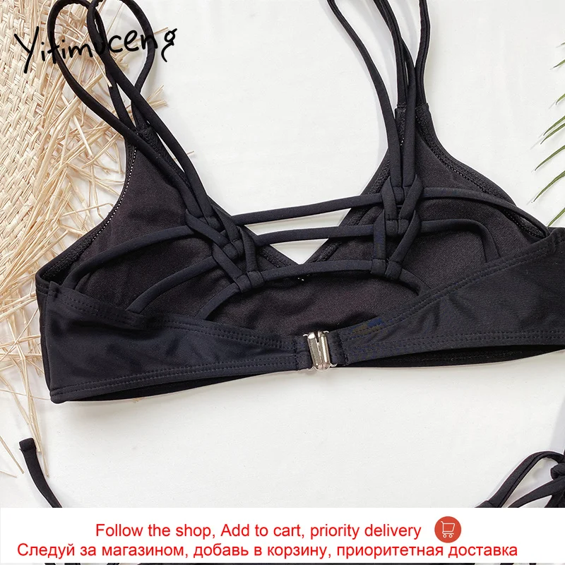 Yitimuceng Corset Beach Swimming Suit for Women Unicolor Sexy 2 Piece Bathing Set Bikini 2021 Summer Wrap Chest Bandage Black
Yitimuceng Corset Beach Swimming Suit for Women Unicolor Sexy 2 Piece Bathing Set Bikini 2021 Summer Wrap Chest Bandage Black