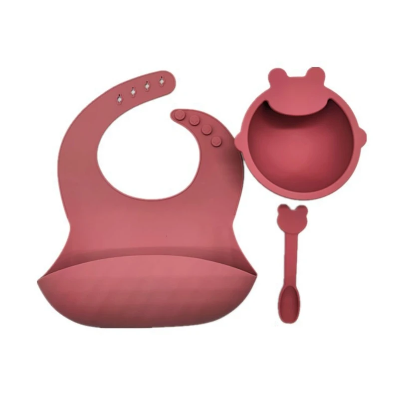 3 Pcs Baby Silicone Bib Sucker Bowl Spoon Set Training Feeding Food Dinner Plate
3 Pcs Baby Silicone Bib Sucker Bowl Spoon Set Training Feeding Food Dinner Plate