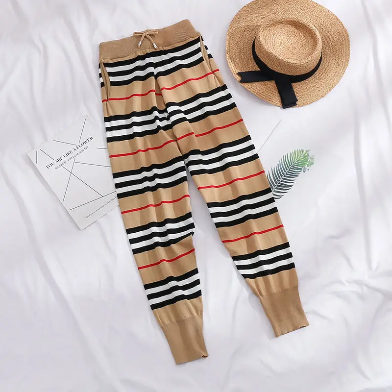 Khaki harem pants children's Korean-style striped knitted casual high waist cropped pants bound feet student sports
Khaki harem pants children's Korean-style striped knitted casual high waist cropped pants bound feet student sports