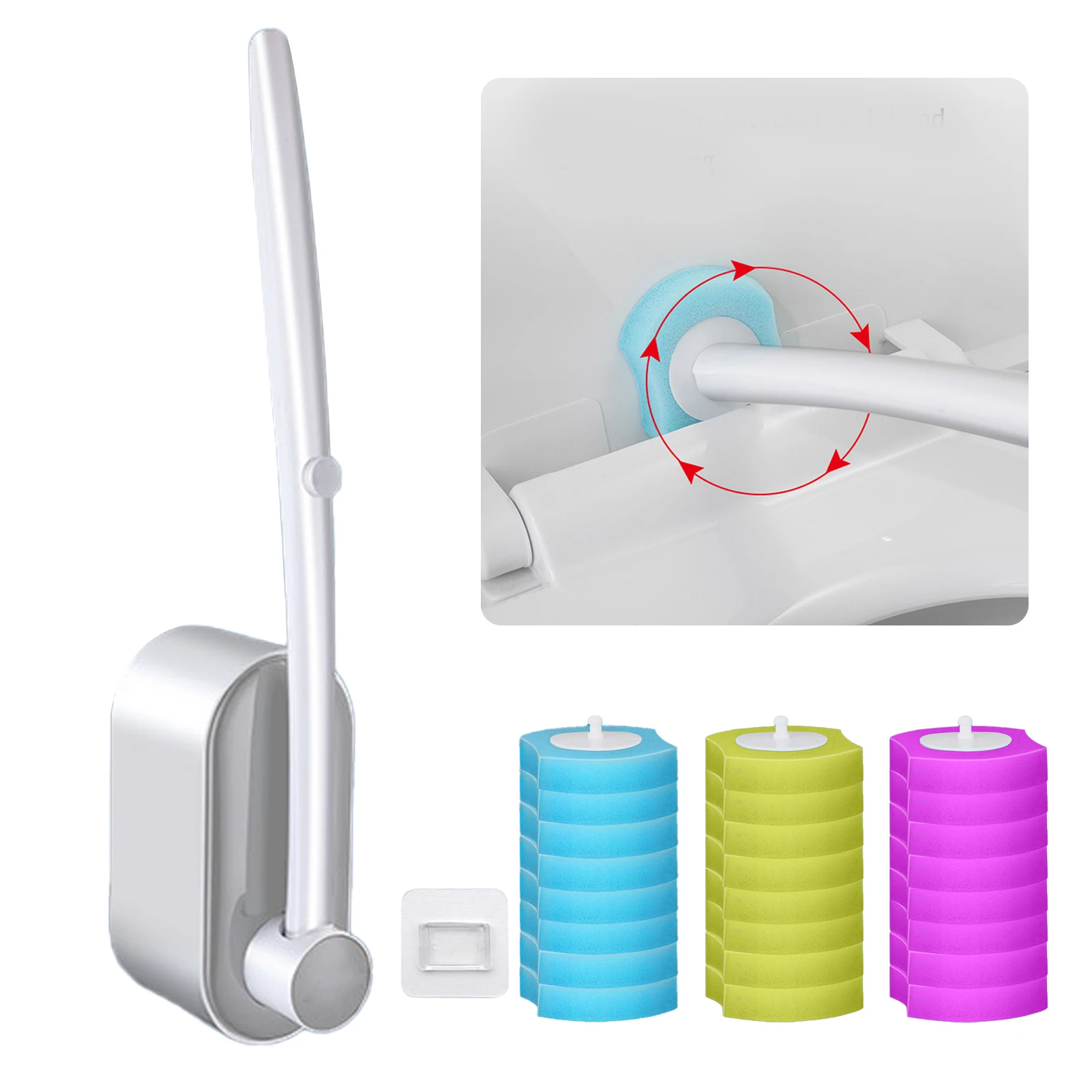 Long Handle Efficient Bathroom Sponge Wall Mounted 24 Refills With Holder Replaceable Home Disposable Toilet Brush Easy Grip
Long Handle Efficient Bathroom Sponge Wall Mounted 24 Refills With Holder Replaceable Home Disposable Toilet Brush Easy Grip