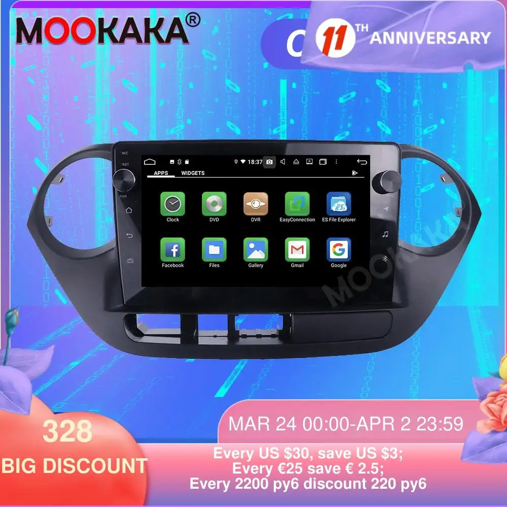 FOR Hyundai I10 2013-2016 Android10.0 4GB RAM+128GB ROM Tesla Screen Car Multimedia Player GPS Navigation Auto Stereo Head unit
FOR Hyundai I10 2013-2016 Android10.0 4GB RAM+128GB ROM Tesla Screen Car Multimedia Player GPS Navigation Auto Stereo Head unit