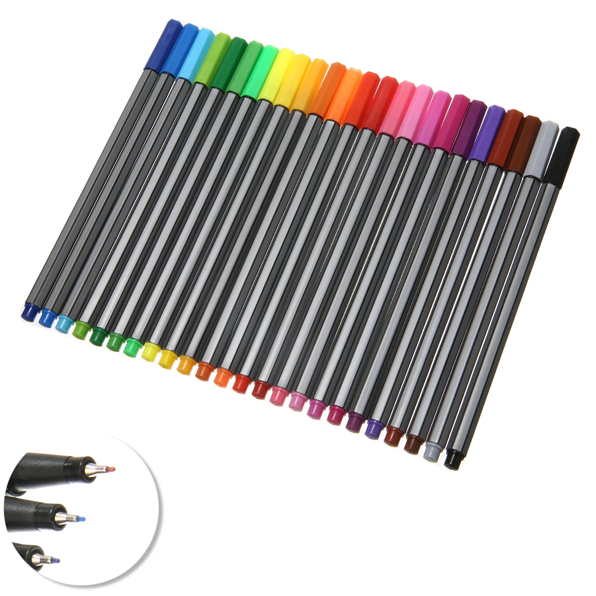 24 Colors Fineliner Pens Set 0.4mm Plastic Colorul Painting Markers Pen Fineliners Set DIY Art School Supply
24 Colors Fineliner Pens Set 0.4mm Plastic Colorul Painting Markers Pen Fineliners Set DIY Art School Supply