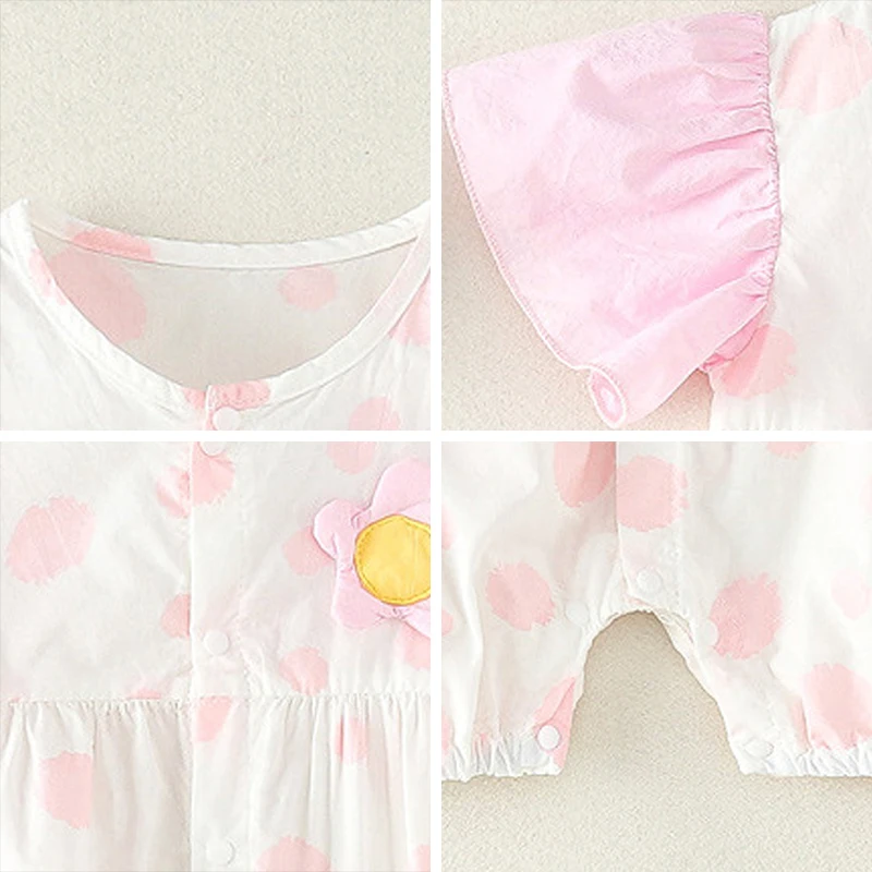 Baby Girl Dot Rompers Cute Infant Flowers Princess Clothing Short Sleeve Children Summer One-piece Jumpsuits 0-24M
Baby Girl Dot Rompers Cute Infant Flowers Princess Clothing Short Sleeve Children Summer One-piece Jumpsuits 0-24M