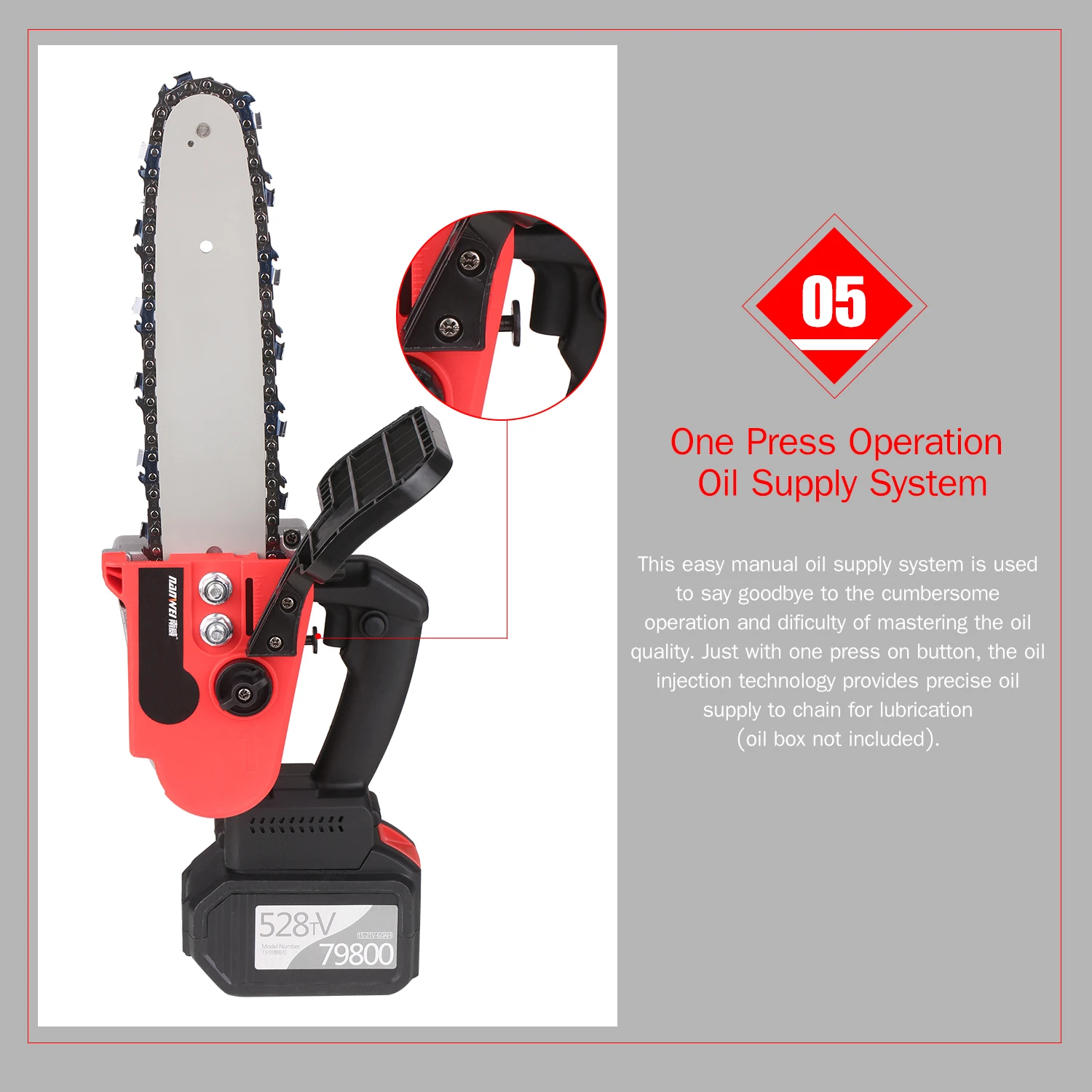 10-Inch 21V Brushless Mini Electric Saw Cordless Chain Saw Wood Cutting Machine Garden Power Tool With Battery for Tree Felling
10-Inch 21V Brushless Mini Electric Saw Cordless Chain Saw Wood Cutting Machine Garden Power Tool With Battery for Tree Felling