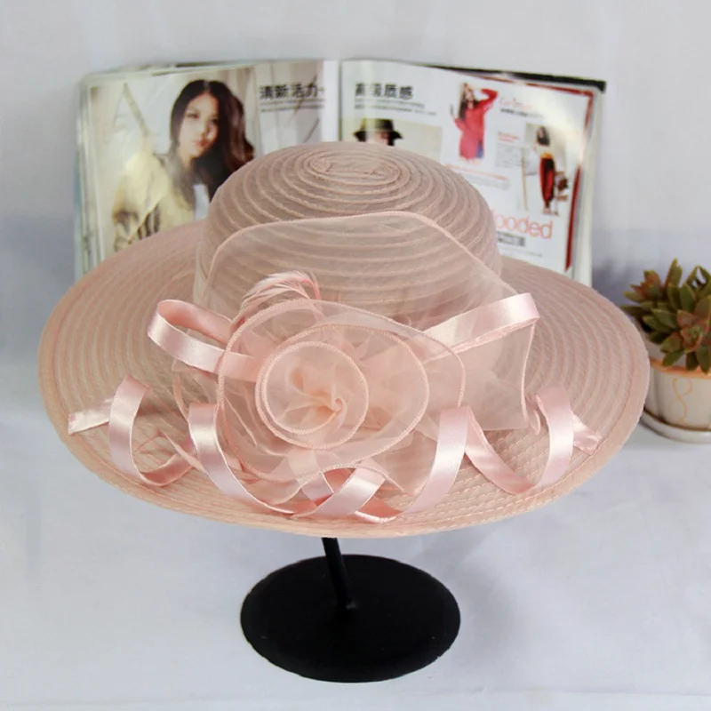 Fashion Women Mesh Kentucky Derby Church Hat With Floral Summer Wide Brim Cap Wedding Party Hats Beach Sun Protection Caps A1
Fashion Women Mesh Kentucky Derby Church Hat With Floral Summer Wide Brim Cap Wedding Party Hats Beach Sun Protection Caps A1