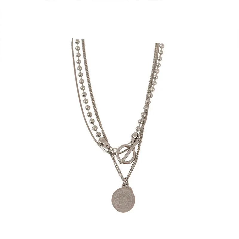 CH-1000 Titanium steel retro multi-layer coin pendant necklace ins cold wind simple design sense simple clavicle chain necklace
CH-1000 Titanium steel retro multi-layer coin pendant necklace ins cold wind simple design sense simple clavicle chain necklace