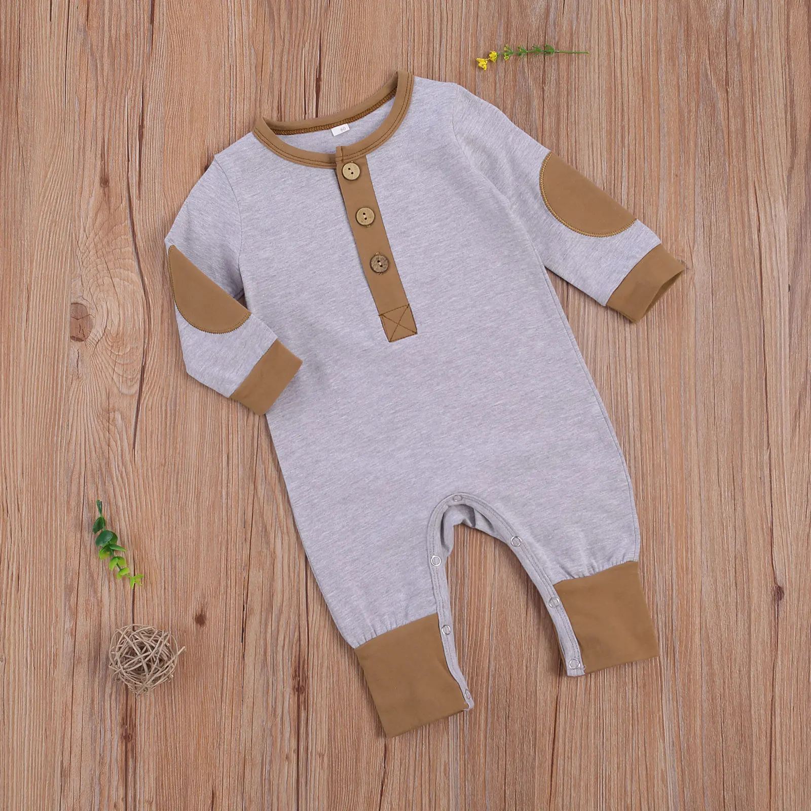 Newborn Baby Clothes Autumn Long Sleeve Patchwork Round Collar Romper Jumpsuit One-Piece Outfit Home Sleeping Clothes
Newborn Baby Clothes Autumn Long Sleeve Patchwork Round Collar Romper Jumpsuit One-Piece Outfit Home Sleeping Clothes