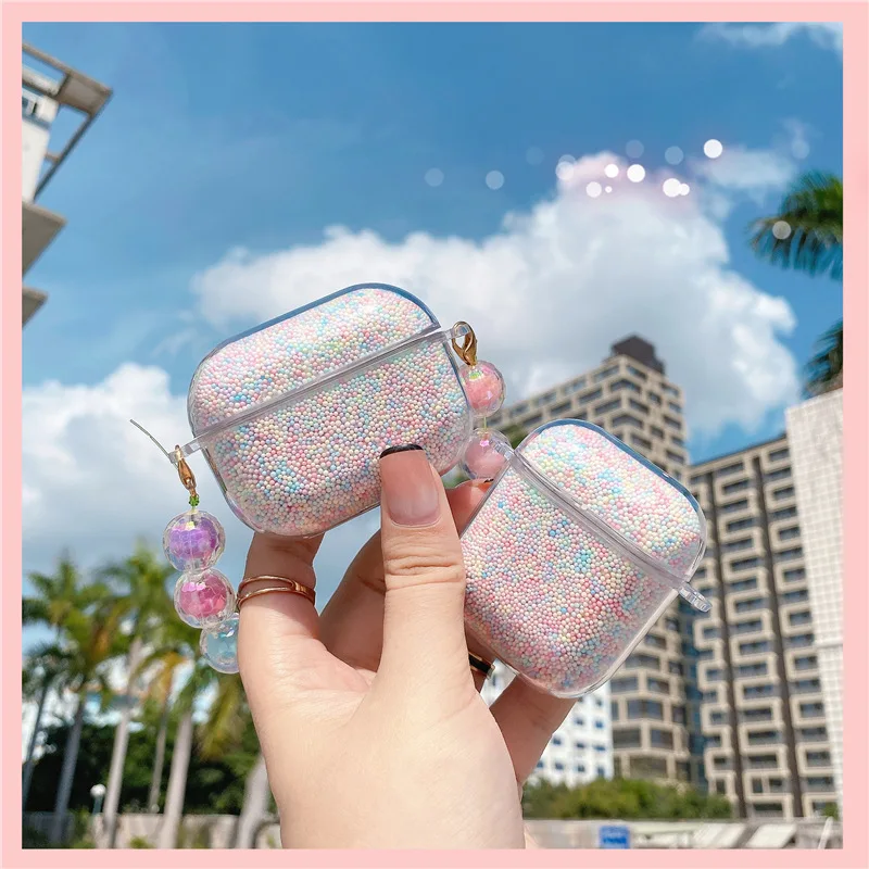 Luxury Bubble Ball Bling Bling Glitter Girl Case For Airpods 1 2 Pro Strap Hard Protective Cover Case For Airpods Funda 
Luxury Bubble Ball Bling Bling Glitter Girl Case For Airpods 1 2 Pro Strap Hard Protective Cover Case For Airpods Funda