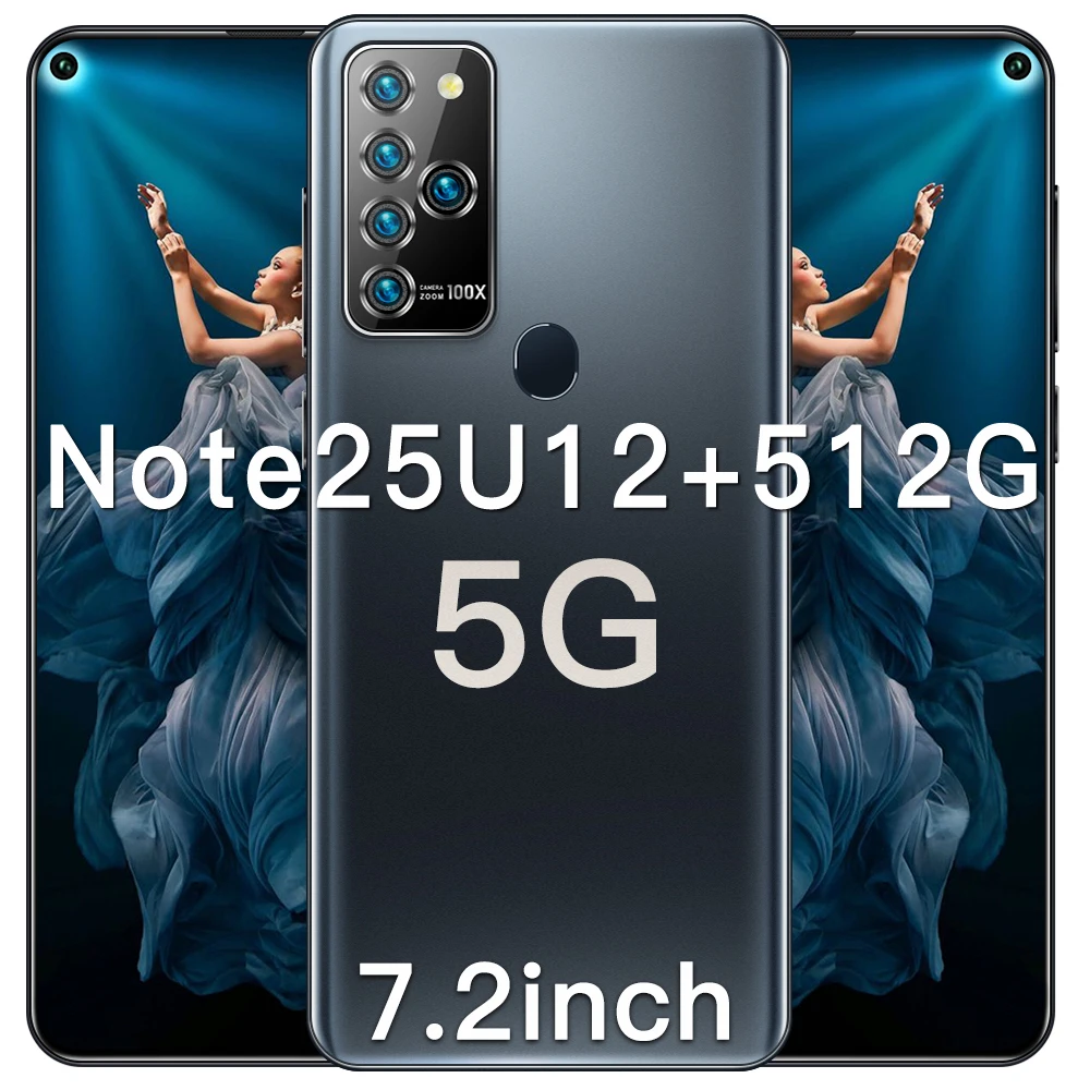 Global Version Smartphone Note25U 7.2Inch 12GB+512GB Android10 Deca Core 4G 5G 5800mah 24MP+48MP MTK6899 New Telephone Celulares
Global Version Smartphone Note25U 7.2Inch 12GB+512GB Android10 Deca Core 4G 5G 5800mah 24MP+48MP MTK6899 New Telephone Celulares