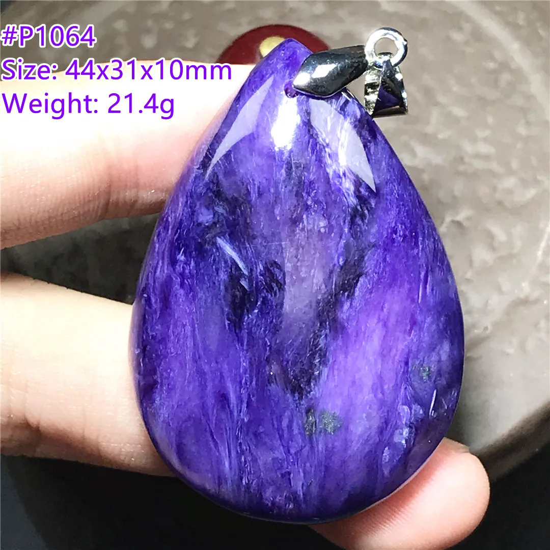 Лучший натуральный фиолетовый кулон Charoite для женщин мужчин восстанавливающий
