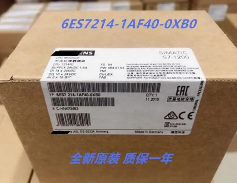 New Original In BOX 6ES7 214-1AF40-0XB0 6ES7214-1AF40-0XB0 {Warehouse stock} 1 Year Warranty Shipment within 24 hours
New Original In BOX 6ES7 214-1AF40-0XB0 6ES7214-1AF40-0XB0 {Warehouse stock} 1 Year Warranty Shipment within 24 hours