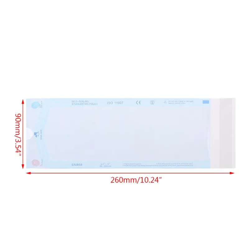 200Pcs 9x26CM Disposable Dental Instrument Self Sealing Sterilization Pouches Grade Paper Tattoo Lab Tools Storage Bag
200Pcs 9x26CM Disposable Dental Instrument Self Sealing Sterilization Pouches Grade Paper Tattoo Lab Tools Storage Bag