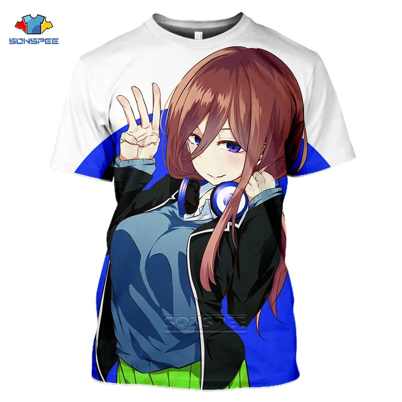 SONSPEE Japan Anime The-Quintessential-Quintuplets T-shirt Short Sleeve Unisex 3D Print Summer Fashion Top T Shirt Off White
SONSPEE Japan Anime The-Quintessential-Quintuplets T-shirt Short Sleeve Unisex 3D Print Summer Fashion Top T Shirt Off White