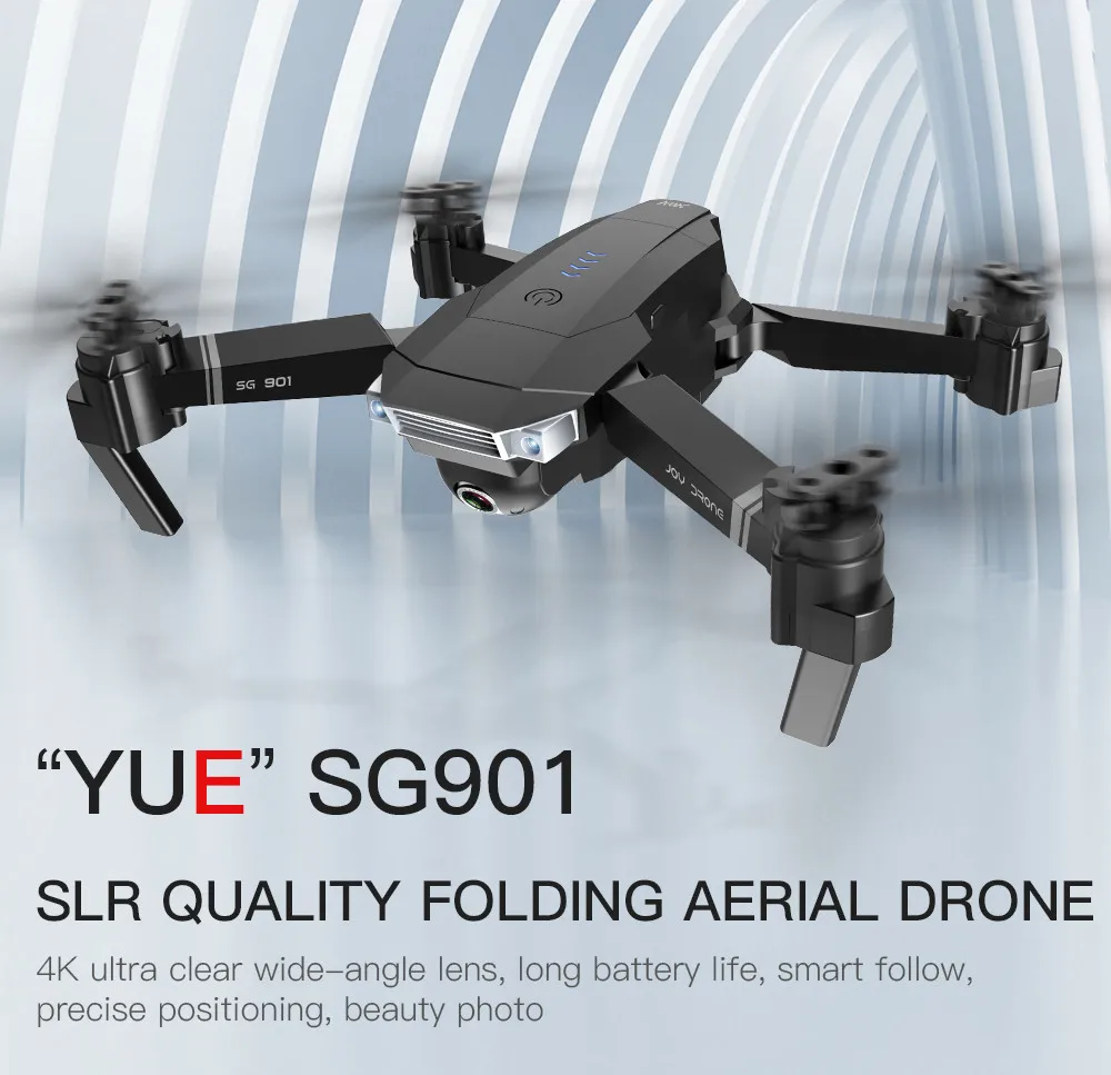 SG901 Camera Drone 4K HD Dual Camera folding Drones Follow Me quadcopter FPV profissional Professional GPS Long Battery Life
SG901 Camera Drone 4K HD Dual Camera folding Drones Follow Me quadcopter FPV profissional Professional GPS Long Battery Life