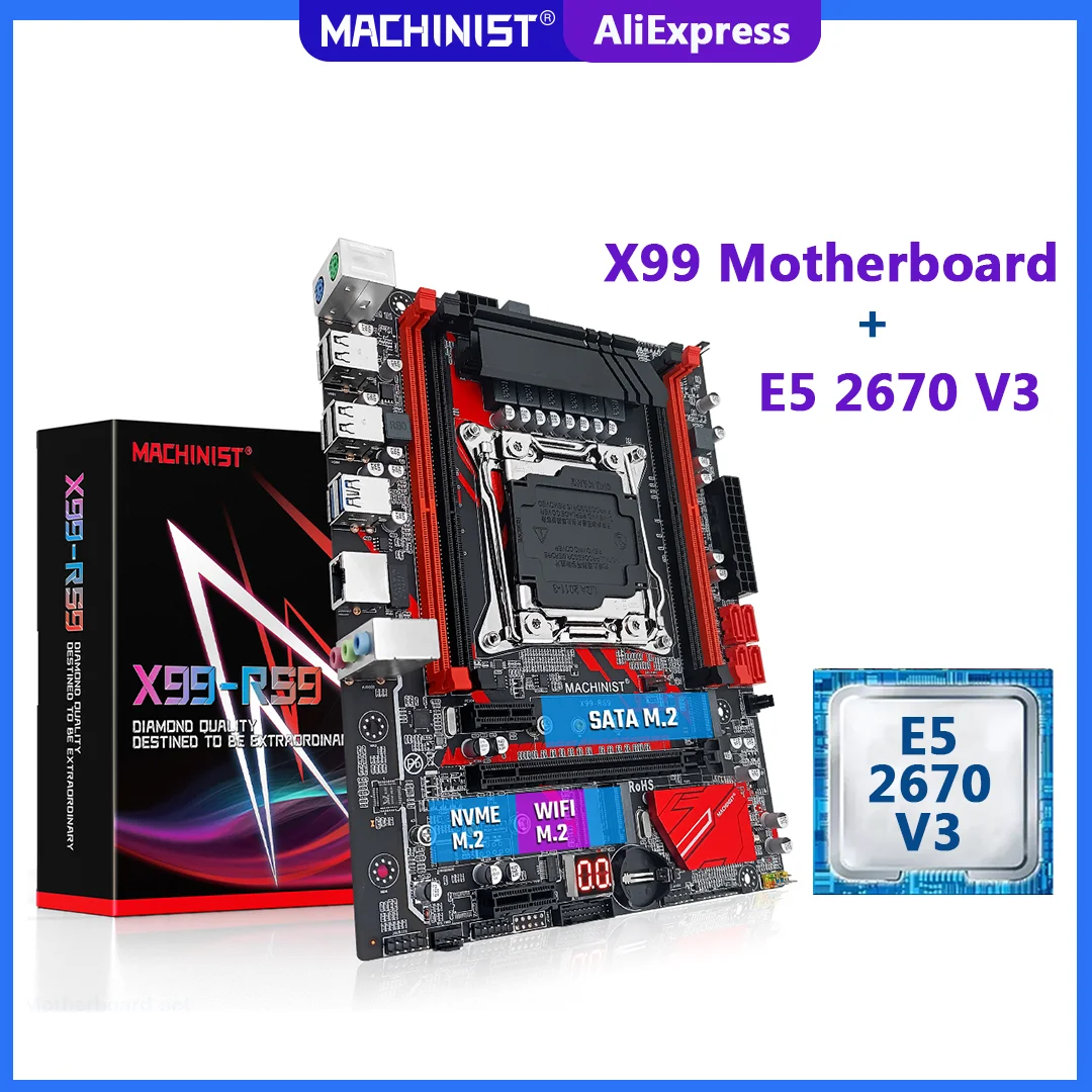 MACHINIST X99 Kit материнская плата системная с Xeon E5 2670 V3 процессор поддержкой DDR4 RAM