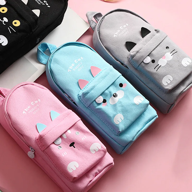 Japanese Cute Cat Pencil Case Kawaii Canvas High Capacity Student Stationery School Supplies Back To School Cute Pouch Pen Bag
Japanese Cute Cat Pencil Case Kawaii Canvas High Capacity Student Stationery School Supplies Back To School Cute Pouch Pen Bag
