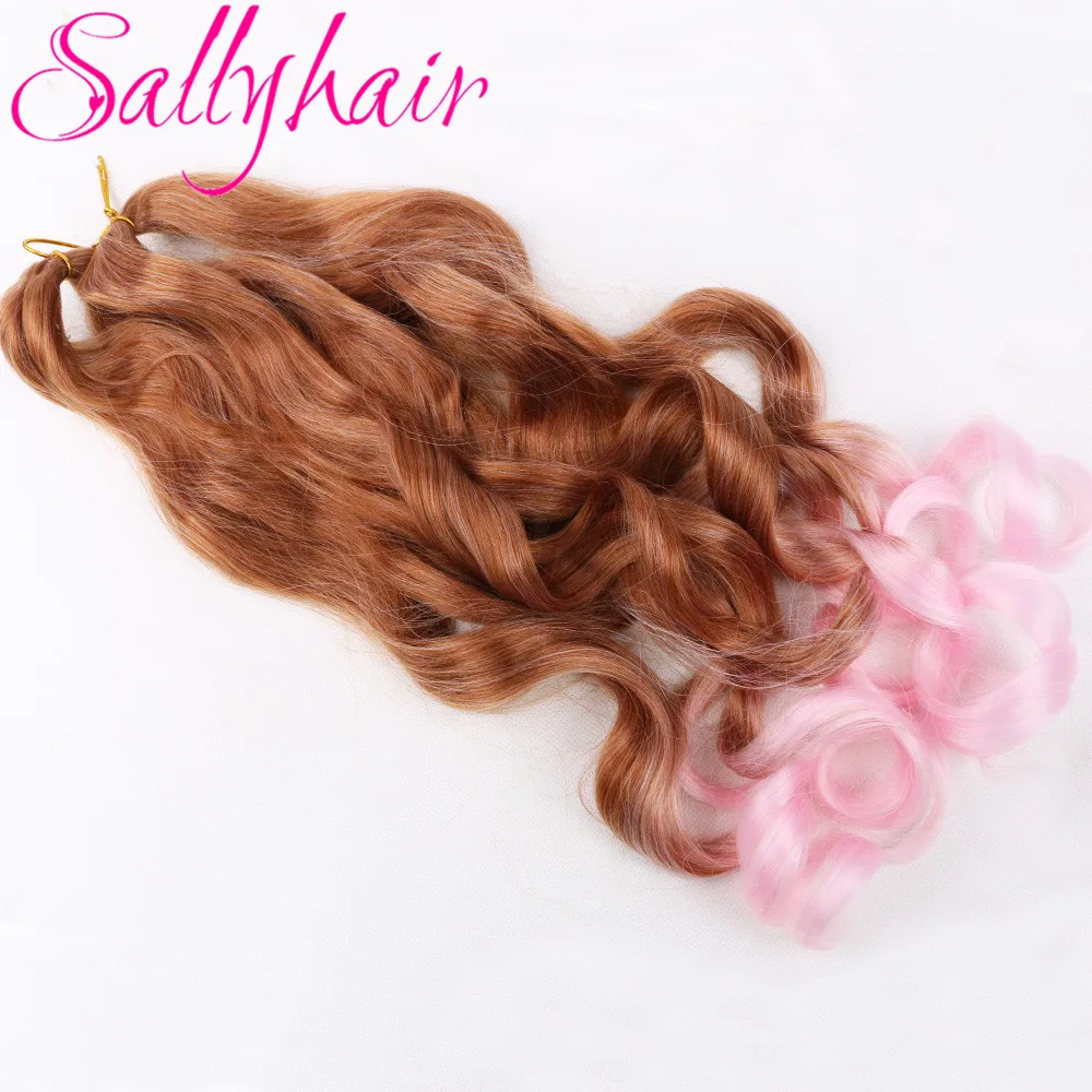 22 inch Synthetic French Curls Crochet Braids Hair Spiral Curly Bulk Ombre Pink Loose Wavy Braiding Hair Extensions For Women
22 inch Synthetic French Curls Crochet Braids Hair Spiral Curly Bulk Ombre Pink Loose Wavy Braiding Hair Extensions For Women