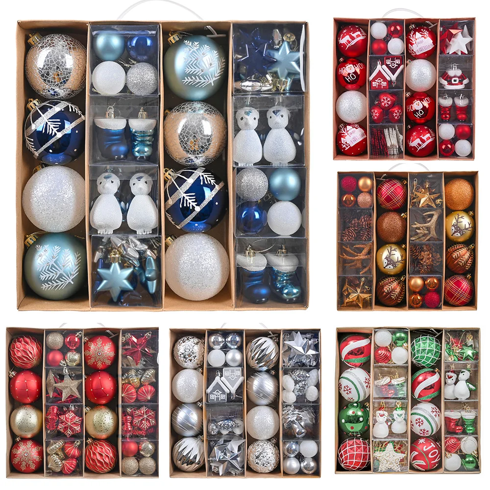 60Pack Christmas Balls Ornaments Snowflake Snowman Christmas Tree Hanging Ball Set For Home Decoration
60Pack Christmas Balls Ornaments Snowflake Snowman Christmas Tree Hanging Ball Set For Home Decoration