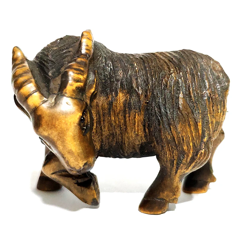 Y7022 - 2" Hand Carved Boxwood Netsuke Figurine Carving: Goat Ram Animal Statue Small Carving Crafts Home Decoration Ornaments
Y7022 - 2" Hand Carved Boxwood Netsuke Figurine Carving: Goat Ram Animal Statue Small Carving Crafts Home Decoration Ornaments