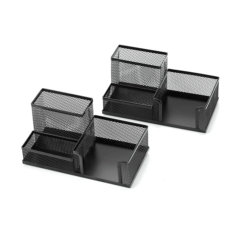 Mesh Desk Organizer Black Desk Pen Holder Multifunctional Pen Holder with 3 Compartments Suitable for Office School 2Pcs
Mesh Desk Organizer Black Desk Pen Holder Multifunctional Pen Holder with 3 Compartments Suitable for Office School 2Pcs