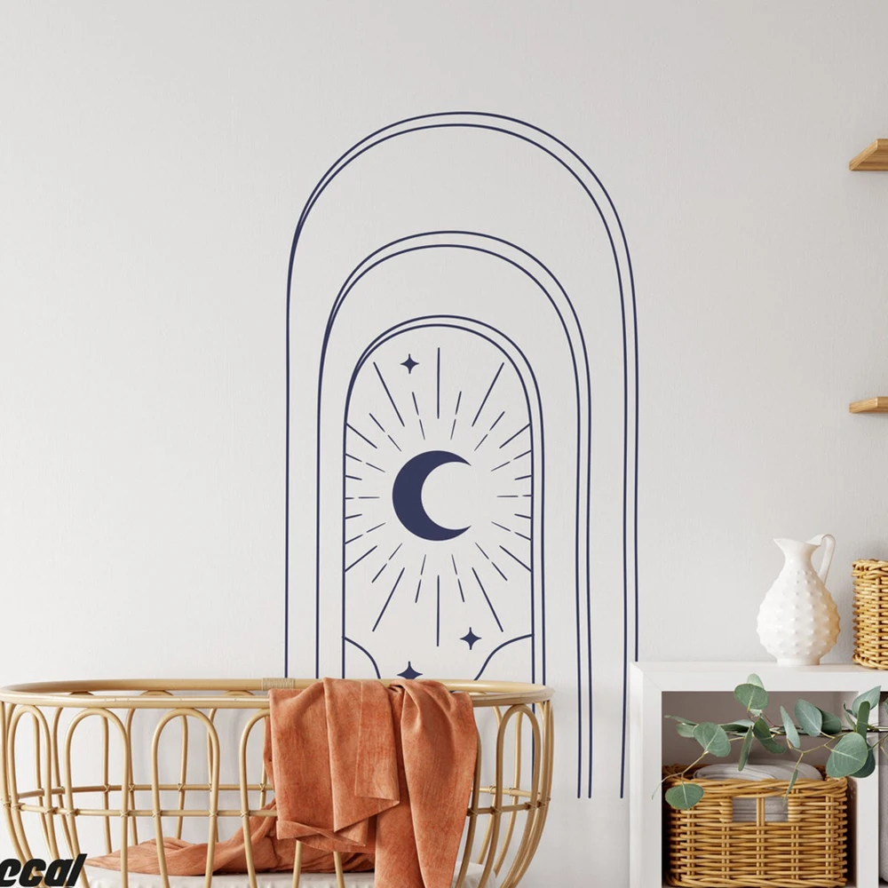 Boho Arch Mountain Sun Moon Stars Wall Sticker Baby Nursery Kids Room Scanvinia Boho Design Wall Decal Bedroom Vinyl Decor
Boho Arch Mountain Sun Moon Stars Wall Sticker Baby Nursery Kids Room Scanvinia Boho Design Wall Decal Bedroom Vinyl Decor