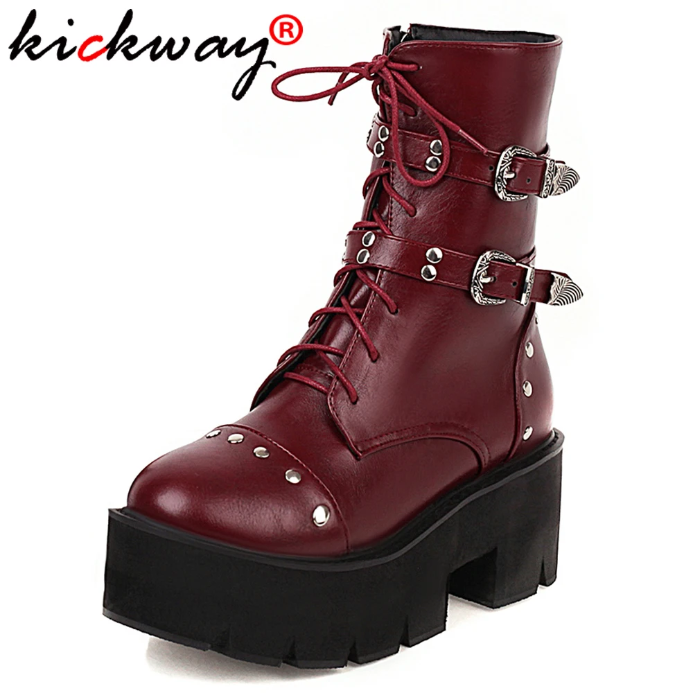 Kickway platform high heel boots women ankle boots for women high heels sexy motorcycle boots punk shoes large size 43 botas
Kickway platform high heel boots women ankle boots for women high heels sexy motorcycle boots punk shoes large size 43 botas