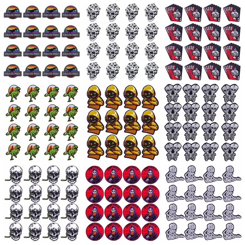 Prajna 10PCS Wholesale Punk Patch Iron On Embroidered Patches For Clothing Sticker Skull Badges Jurassic Park Patches On Clothes
Prajna 10PCS Wholesale Punk Patch Iron On Embroidered Patches For Clothing Sticker Skull Badges Jurassic Park Patches On Clothes