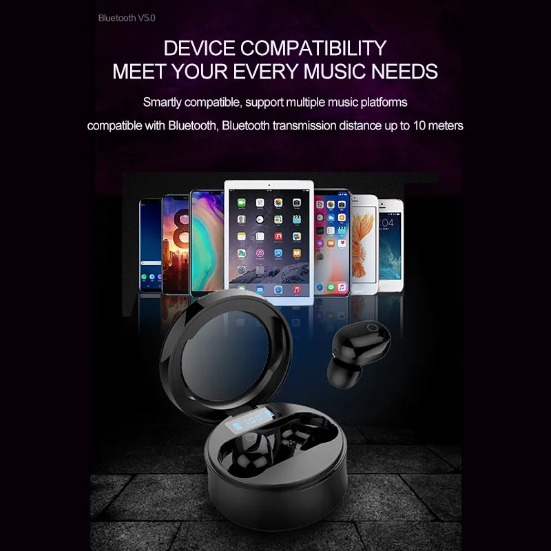 Mini TWS Bluetooth V5.0 Earphones Wireless Headphones Earphones 9D Hifi Sports Waterproof Wireless Earphone Headset Earbuds
Mini TWS Bluetooth V5.0 Earphones Wireless Headphones Earphones 9D Hifi Sports Waterproof Wireless Earphone Headset Earbuds