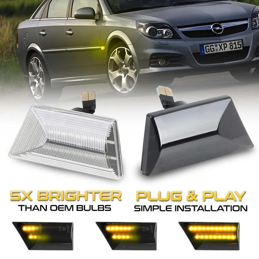 2Pcs Dynamic LED Side Indicator Tuan Signal Black For Opel Vectra C Z02 2003-2009 For Opel Signum Z03 2003-2008
2Pcs Dynamic LED Side Indicator Tuan Signal Black For Opel Vectra C Z02 2003-2009 For Opel Signum Z03 2003-2008