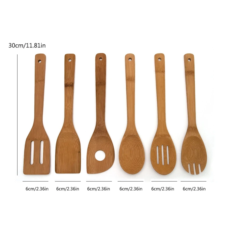 6pcs Natural Bamboo Spatula Spoon Mixing Holder Non-stick Cooking Shovel Wood Turner Heat Resistant Kitchen Utensils
6pcs Natural Bamboo Spatula Spoon Mixing Holder Non-stick Cooking Shovel Wood Turner Heat Resistant Kitchen Utensils