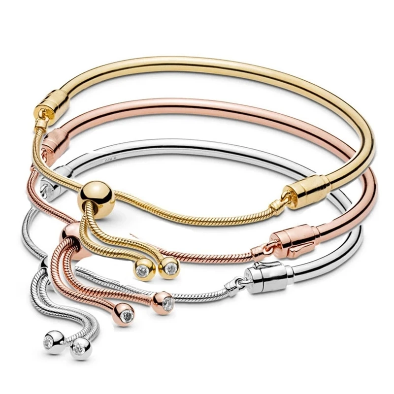New Joyeria Fina Para Mujer Bangle Fit Original Pandora DIY Charm 925 Sterling Silver Bransoletki Damskie Jewelry Women Bracelet
New Joyeria Fina Para Mujer Bangle Fit Original Pandora DIY Charm 925 Sterling Silver Bransoletki Damskie Jewelry Women Bracelet