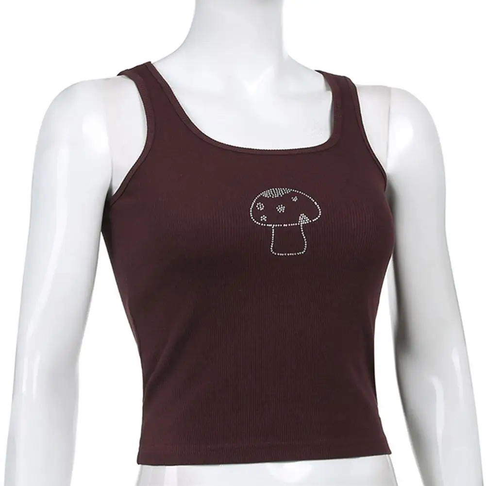 2021 Short Tanks Tops Sleeveless Off-shoulder Brown Shoulder Strap Crop Top for Dating Or Club 
2021 Short Tanks Tops Sleeveless Off-shoulder Brown Shoulder Strap Crop Top for Dating Or Club