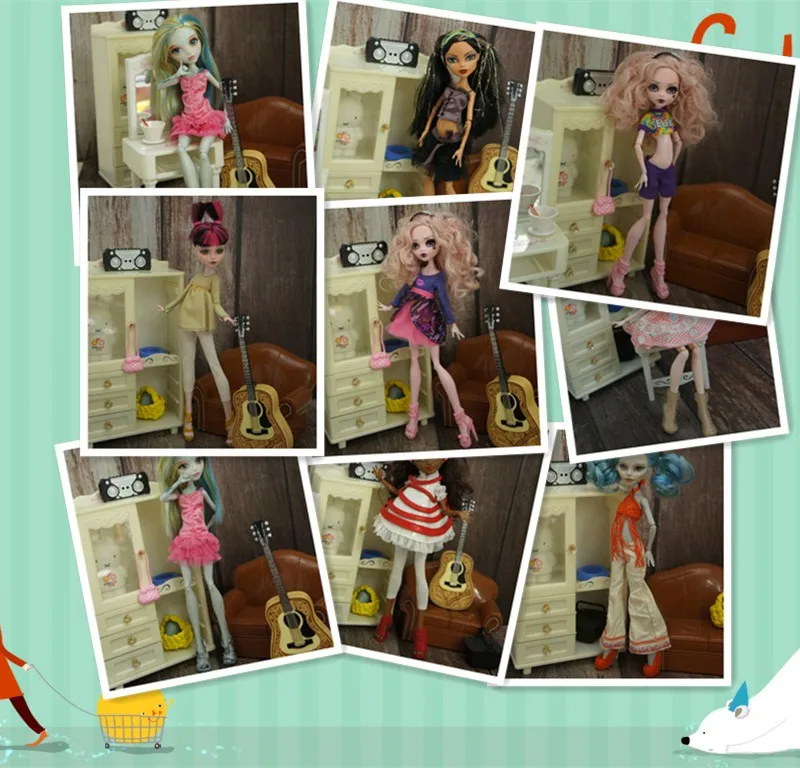 New arrive clothes for doll Monster high doll suit for 30cm doll plastic doll only clothes wave 2
New arrive clothes for doll Monster high doll suit for 30cm doll plastic doll only clothes wave 2