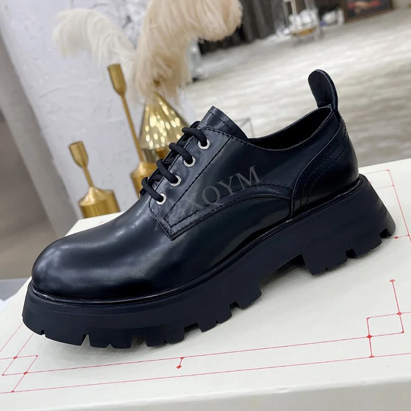 Luxury Brand Flat Platform Shoes Women Real Leather Casual Flats Lace Up Round Toe Ladies Loafers Spring Derby Shoes Handmade
Luxury Brand Flat Platform Shoes Women Real Leather Casual Flats Lace Up Round Toe Ladies Loafers Spring Derby Shoes Handmade