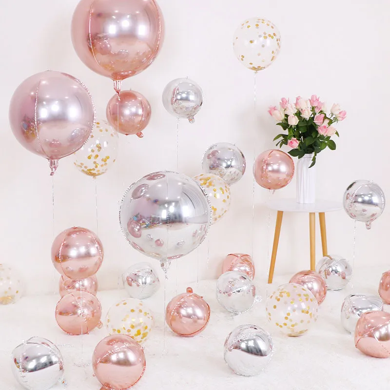5pcs Gold/Rose/sliver 4D Balloon Large/Mini Round Sphere Foil Balloons Birthday Party Wedding Baby Shower Decoration Background
5pcs Gold/Rose/sliver 4D Balloon Large/Mini Round Sphere Foil Balloons Birthday Party Wedding Baby Shower Decoration Background