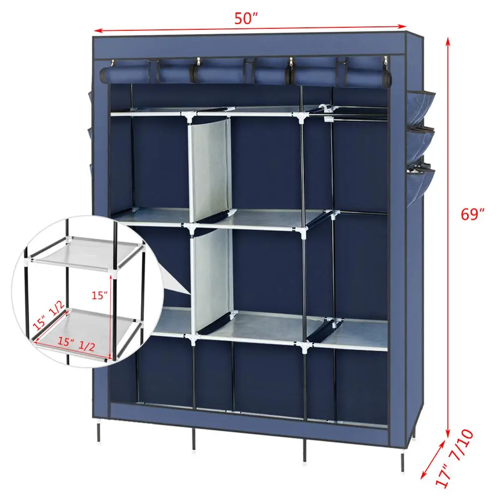 Non-woven Wardrobe Folding Closet Fabric bedroom Furniture Clothes Storage Organizer Cabinet Locker Combination Clothing Closet
Non-woven Wardrobe Folding Closet Fabric bedroom Furniture Clothes Storage Organizer Cabinet Locker Combination Clothing Closet